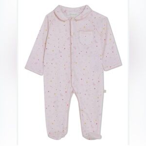 Marie Chantal Angel Wing Organic Pink Cotton Romper Size 6M